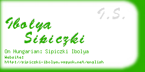 ibolya sipiczki business card